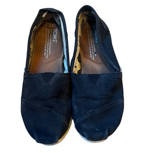 TOMS Black Canvas Slip-— Sz 7
